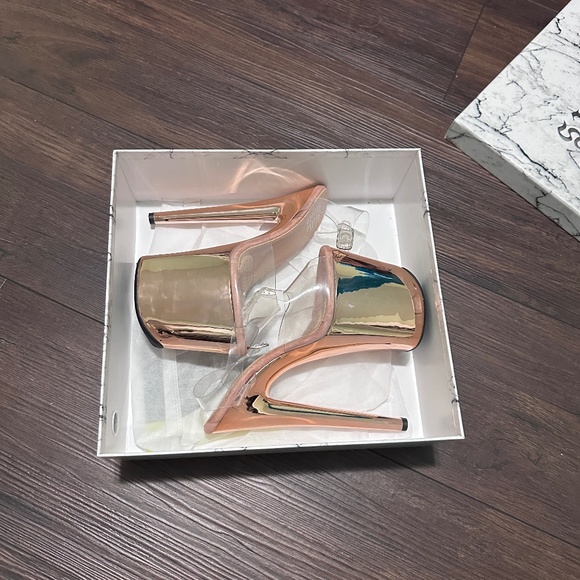 Hella Heels LIQUID ROSE GOLD - Metallic Stiletto - 8 INCH - Picture 14 of 14